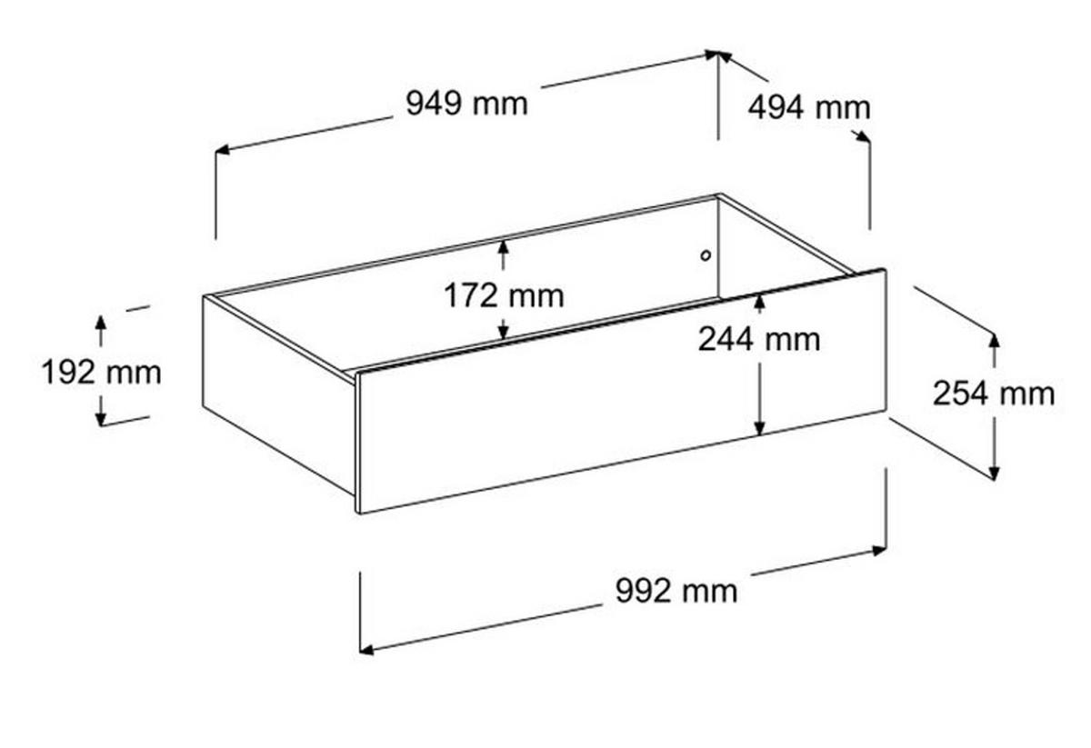JUGENDBETT weiß, 90 x 200 cm Stauraumbett mit 2x Schubkasten - Weiß, Holz/Holzwerkstoff (90/200cm) - Parisot Meuble