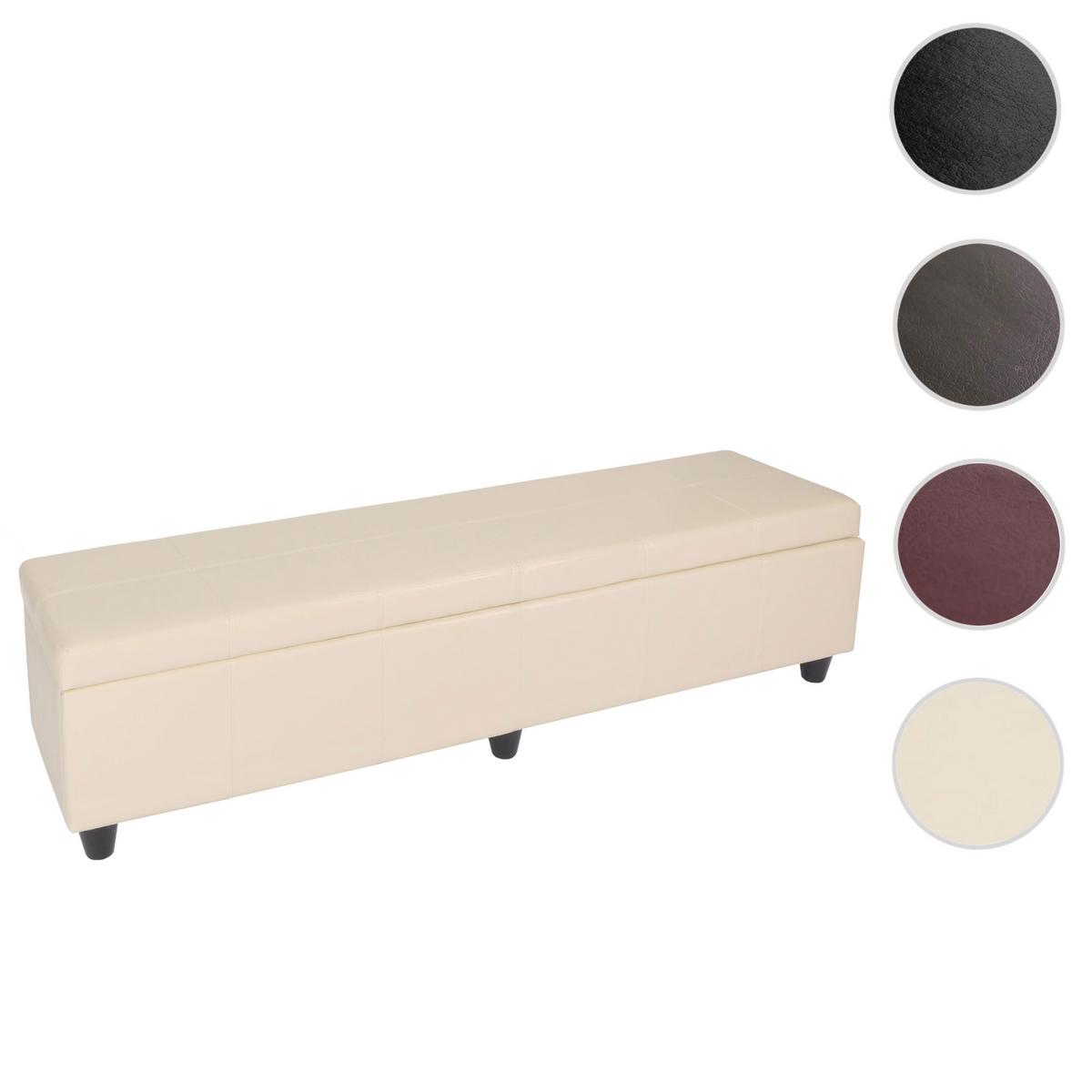 AUFBEWAHRUNGS-TRUHE XXL Cremeweiß - Weiß, Textil (180/45/45cm) - MCW