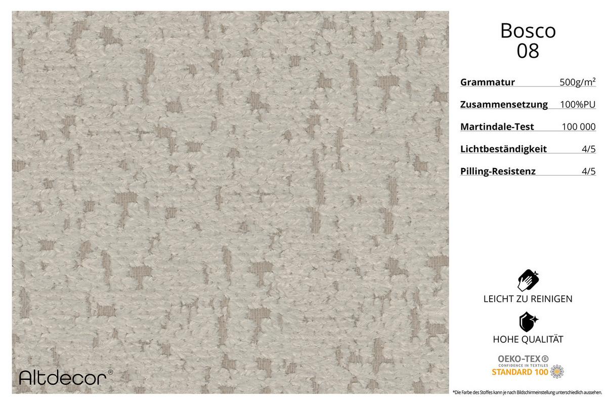 ECKSOFA Ottomane Links OLEA-L2 - 289x176x71 cm Beige - Beige/Schwarz, Holzwerkstoff/Kunststoff (289/176cm)