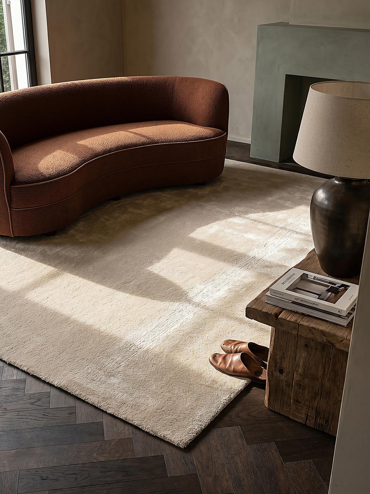 HOCHFLORTEPPICH Antirutsch Uni ALDAN Polyester Beige 120 x 160 cm - Beige, Textil (120/160cm) - KADIMA DESIGN