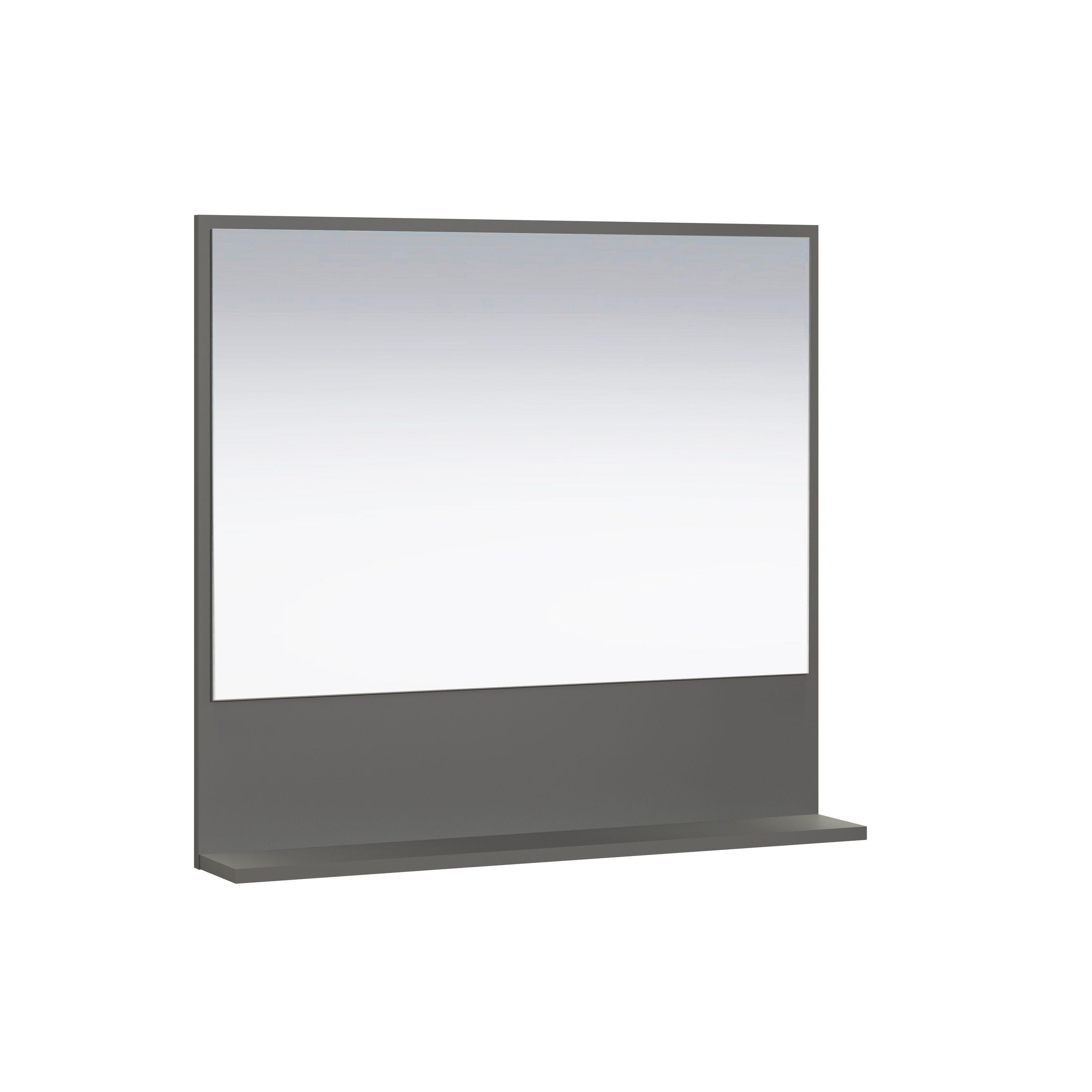 WANDSPIEGEL PureBliss Anthrazit - Anthrazit, Holzwerkstoff (80/74/14cm) - Trendteam