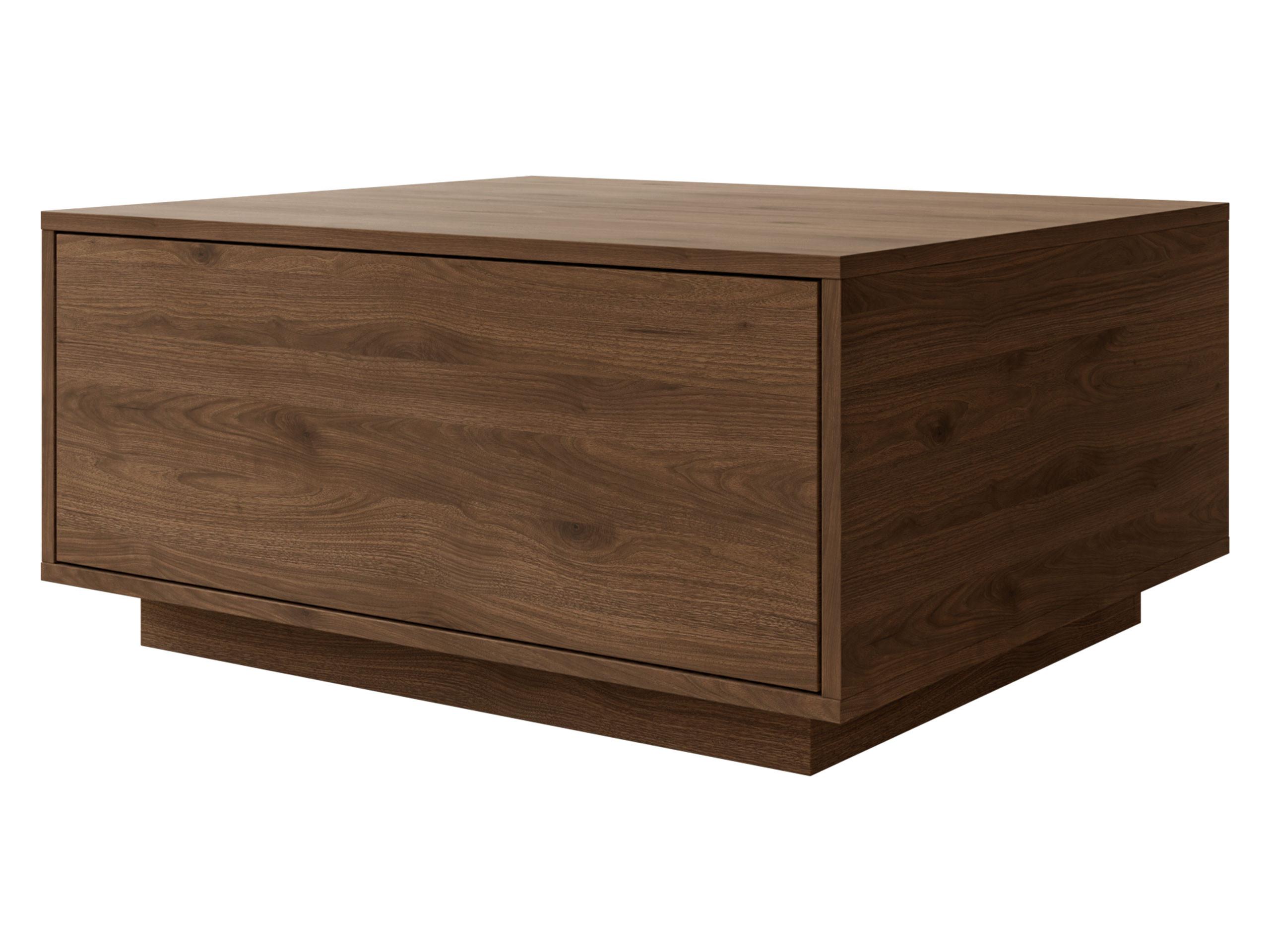 COUCHTISCH Bavro - Nussbaumfarben/Schwarz, Holzwerkstoff/Kunststoff (70/80/39cm) - MIRJAN24