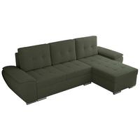 ECKSOFA UMBRIA L Grün Boucle - Grau/Grün, Textil (271/157cm) - MKS