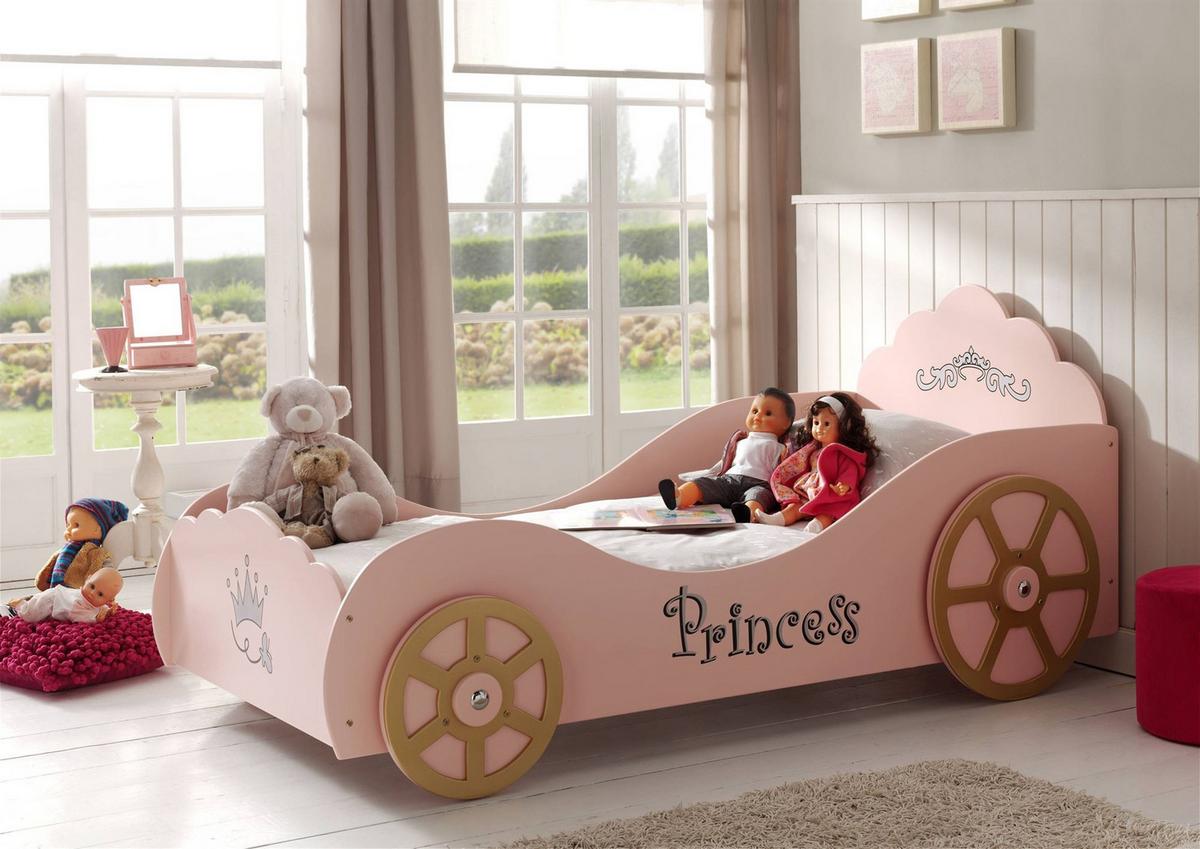 KUTSCHENBETT Karyna 210x90x107 aus MDF in Pink - Rosa, Holzwerkstoff (90/200cm) - 58aufmkessel