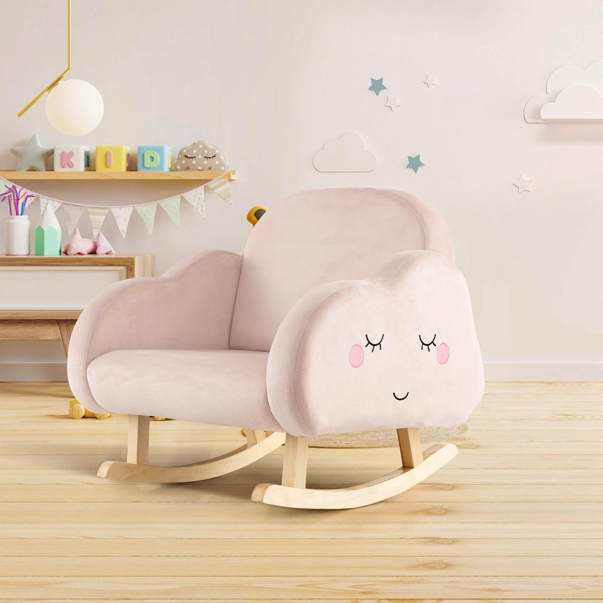 KINDERSOFA 51cm Pink - Pink, Textil (51/51/50cm) - COSTWAY