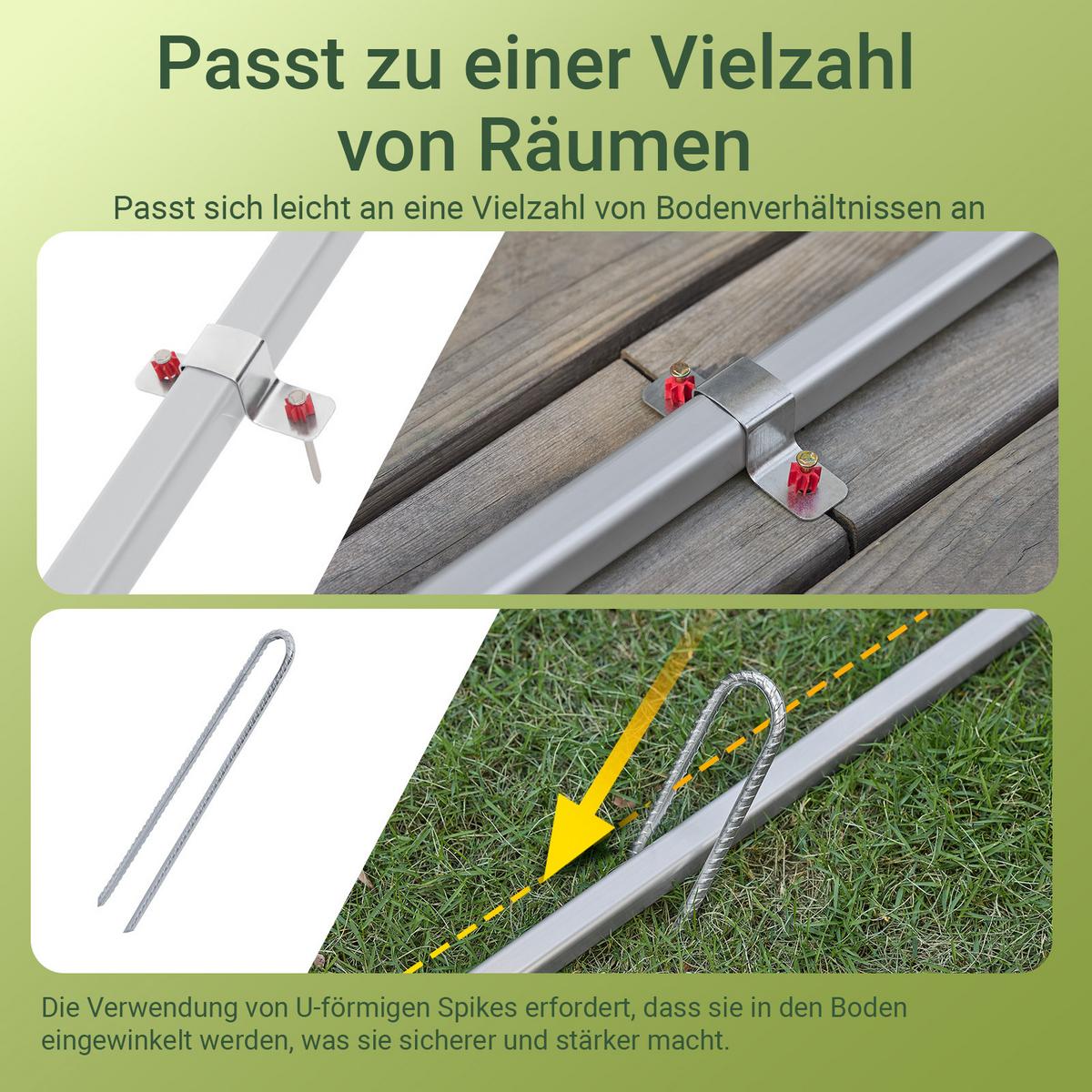FAHRRADGARAGE Wetterfest für 2-4 Fahrräder, 159x165x219 cm - Silberfarben, Kunststoff (159/165/219cm) - SoBuy