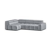ECKSOFA Darcy - Hellgrau, Holzwerkstoff/Textil (305/210cm) - Fun Möbel