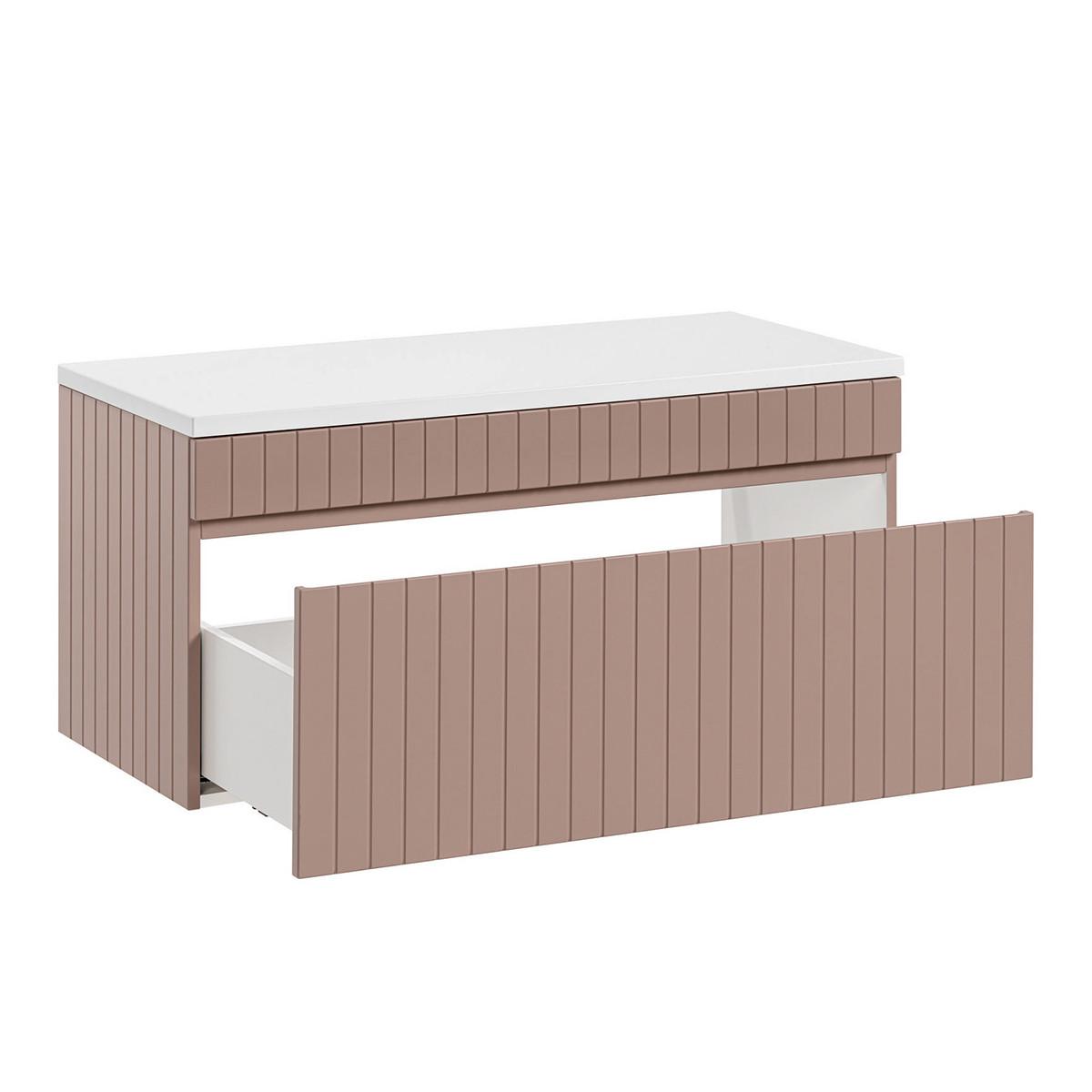 WASCHTISCHUNTERSCHRANK 100.4cm Zelie Rose - Pink, Holzwerkstoff (100.4/48/46cm) - Petits-meubles