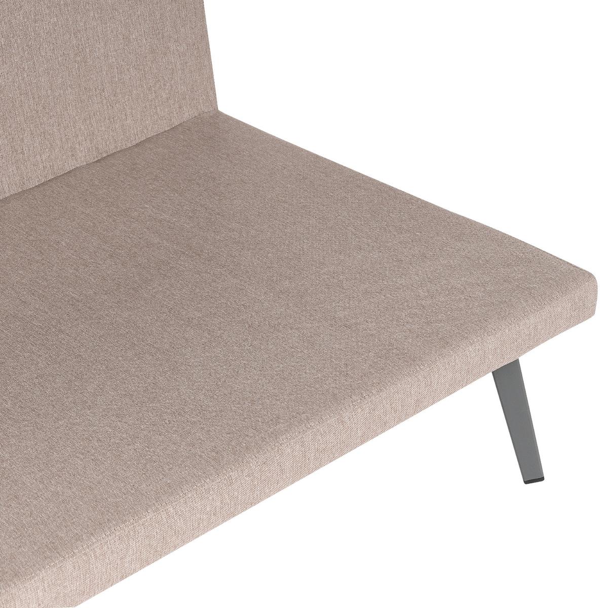 GARTENSOFA 4-Sitzer beige modular Loretello - Beige/Grau, Textil (320/70/76cm) - Beliani