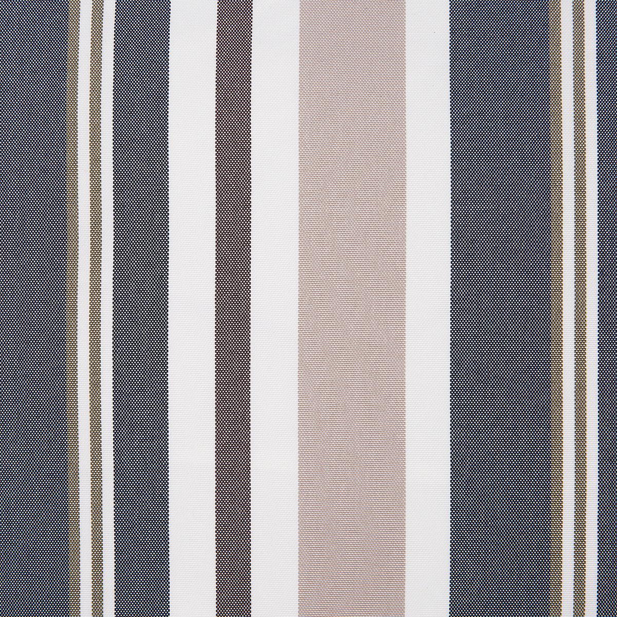 GARTENKISSEN 2er-Set dunkelblau/beige gestreift 40/70 cm Kastos - Hellbraun, Textil (40/70cm) - Beliani