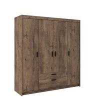 DREHTÜRENSCHRANK ELENORA 176,3/190,5/53cm 4-türig Braun - Braun, Holzwerkstoff (176.3/190.5/53cm) - MASSENO