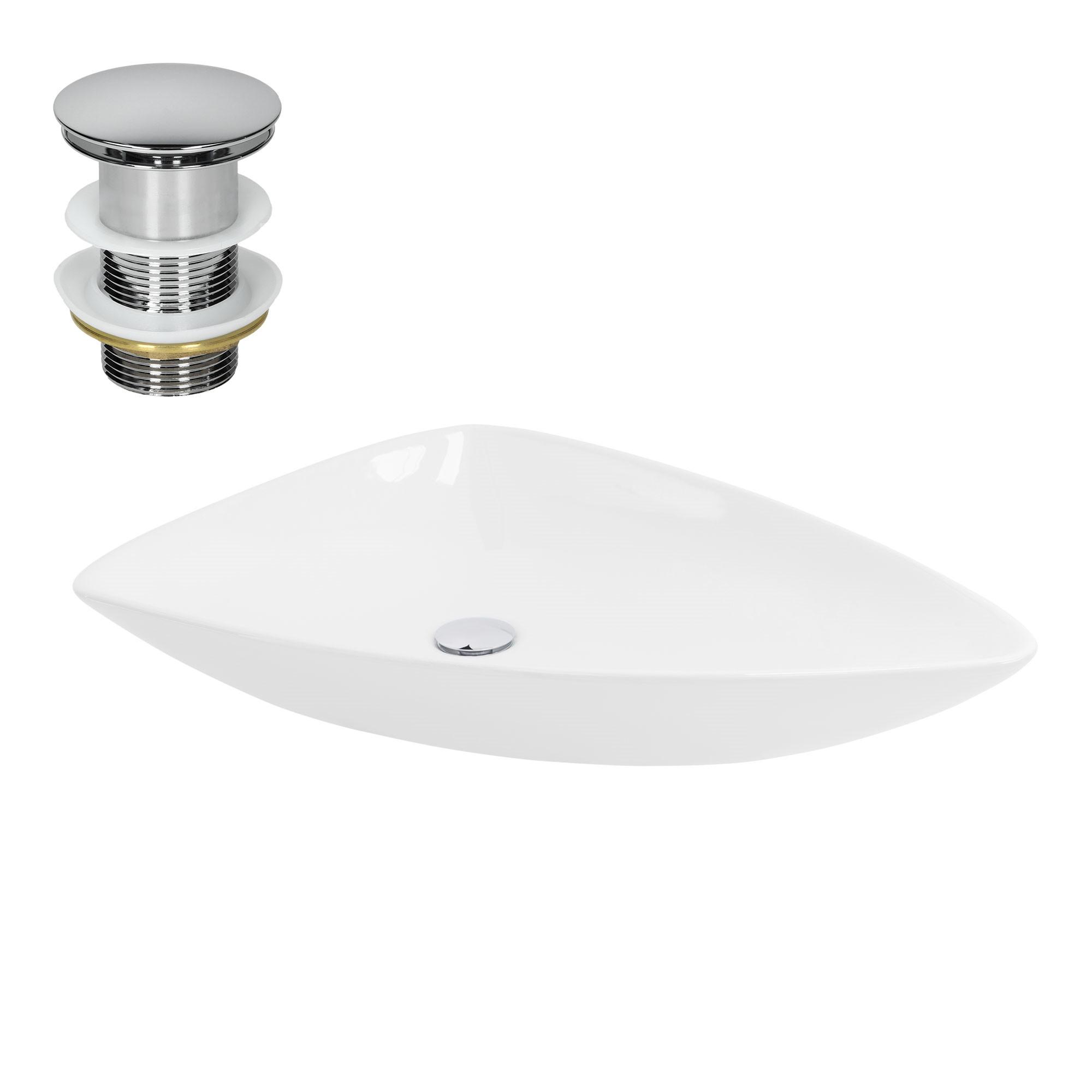 WASCHBECKEN - Weiß, Keramik (46/13/69cm) - ML-DESIGN
