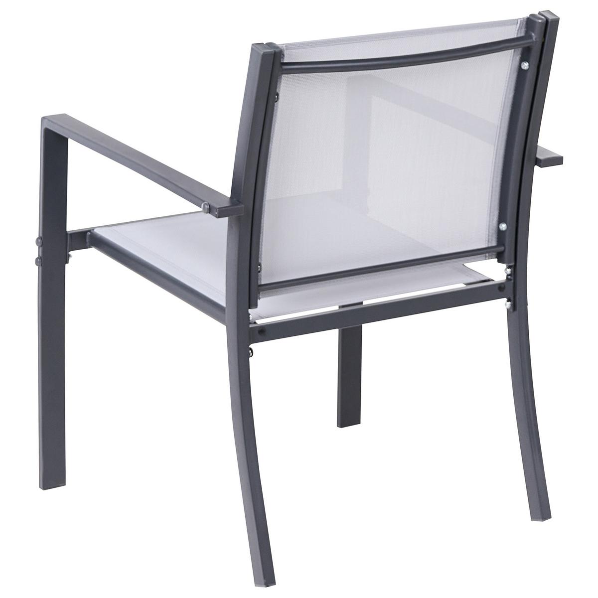 LOUNGE-SET mit Tisch 4-Sitzer TAVOLETO Grau Metall - Grau, Metall - Beliani