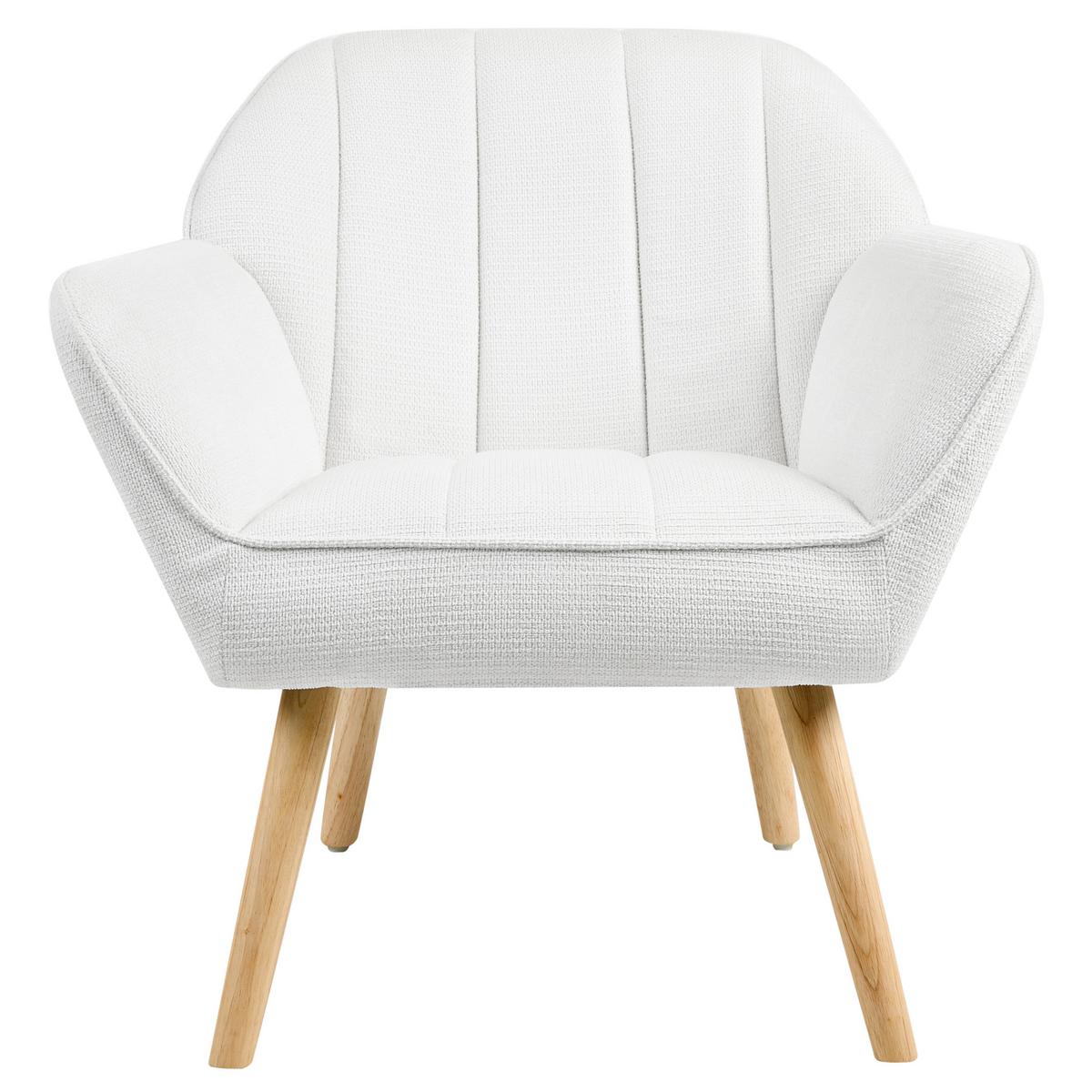 SESSEL Stoff Weiß Torud - Weiß, Textil (79/76/72cm) - Beliani