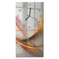 WANDUHR aus Glas 30x60 cm - Abstraktion - Beige, Glas (30/60/0.4cm) - TULUP