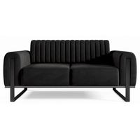 SOFA Parissa 164 cm - Schwarz, Textil/Metall (164/79/92cm) - Selsey
