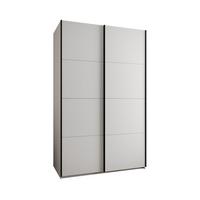 SCHWEBETÜRENSCHRANK 245,5/150/64 2-türig - Schwarz/Weiß, Holz/Metall (150/245/64cm) - Abiks Möbel