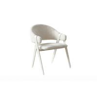 ESSZIMMERSTUHL ARELLA Cremeweiß Flachgewebe (1er-Set) - Creme, Glas/Kunststoff (63/83/63cm) - KAWOLA