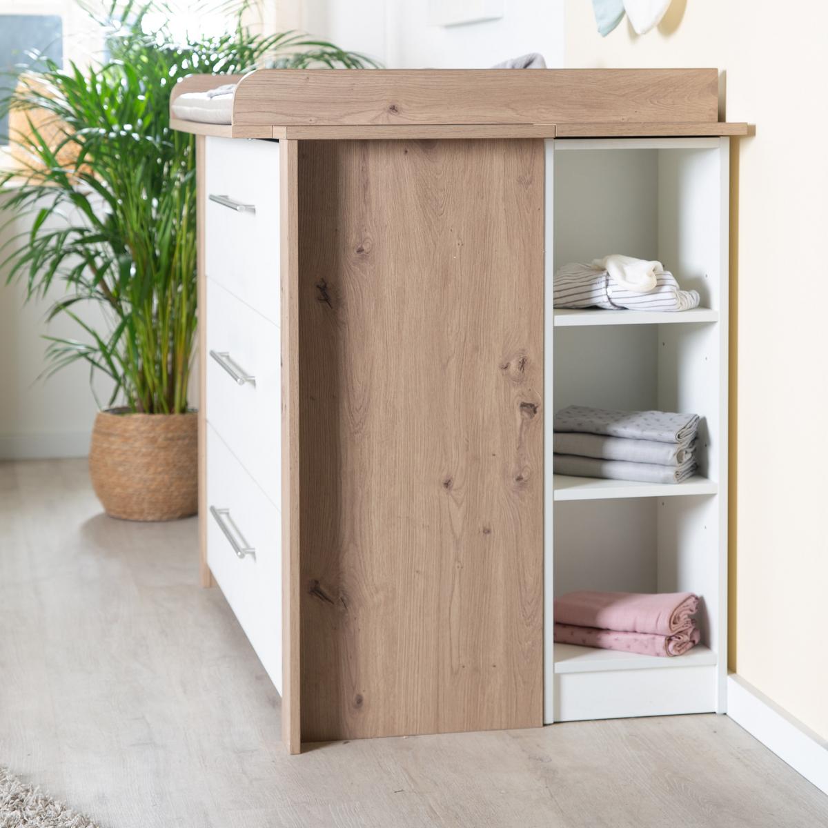 WICKELKOMMODE Malo - Weiß, Holzwerkstoff (112/98/75cm) - Roba