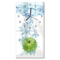 WANDUHR aus Glas 30x60 cm - Apfelwasser - Multicolor, Glas (30/60/0.4cm) - TULUP