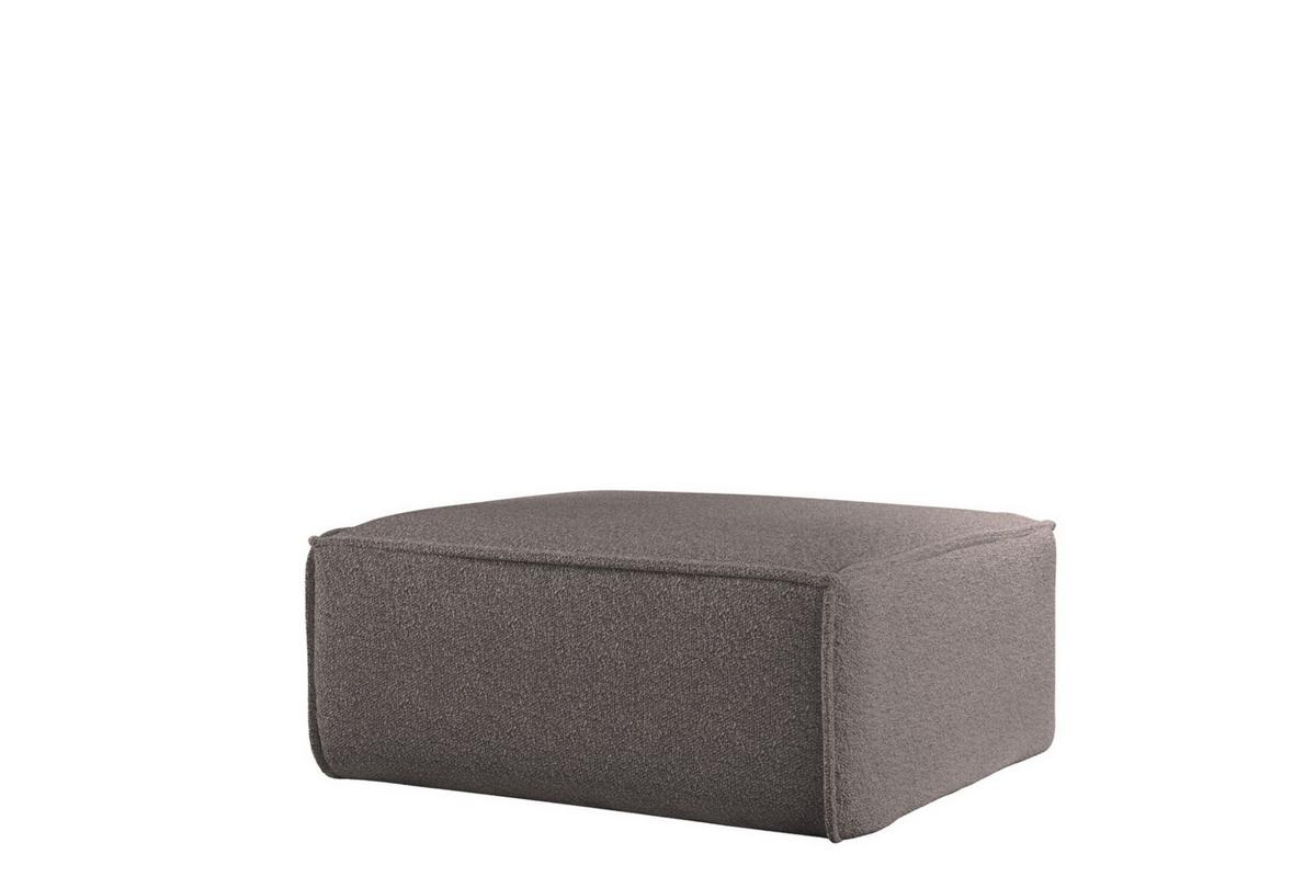 POLSTERHOCKER Celes Premium Ascot Bukla - Taupe, Holzwerkstoff/Textil (85/40/85cm) - Fun Möbel
