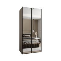 SCHWEBETÜRENSCHRANK 245,5/120/64 2-türig - Kaschmir/Schwarz, Holz/Metall (120/245/64cm) - Abiks Möbel