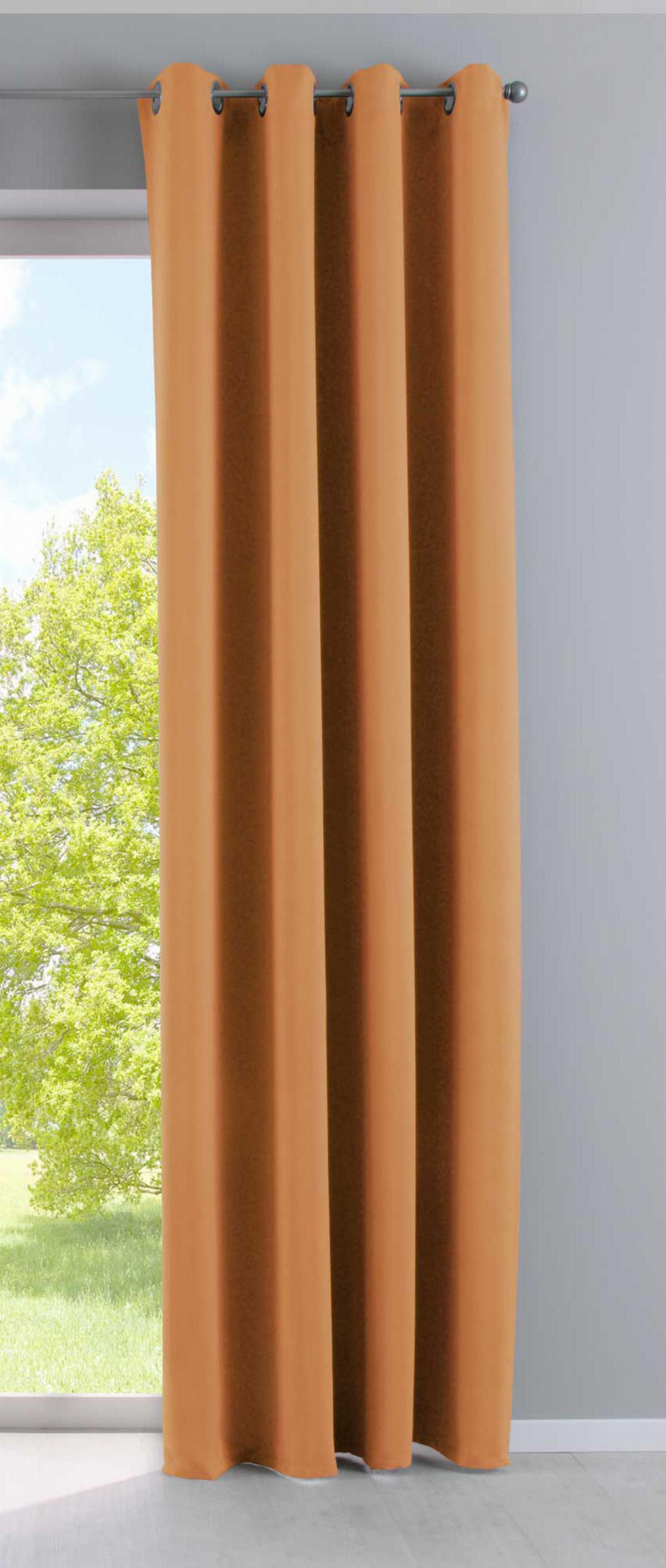 VORHANG »NEW YORK« HxB 245x140 cm Orange - Orange, Textil (140/245cm) - Gardinenbox
