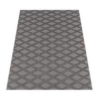 KURZFLORTEPPICH Waschbar, mit Rautenmuster, Anthrazit, 120 x 160 cm - Anthrazit, Textil (160/120cm) - KADIMA DESIGN