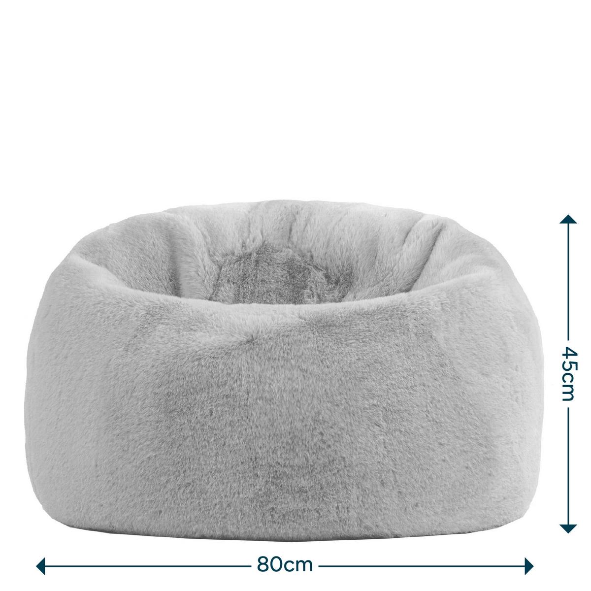 KINDERSITZSACK Kingston Kaninchenkunstfell - Beige, Textil (80/45/80cm) - icon