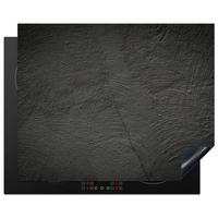 HERDABDECKPLATTE Beton - Schwarz - Industriell Herdabdeckung Induktionsfeld 65x52 cm - Anthrazit, Kunststoff (65/52/0.2cm) - MuchoWow