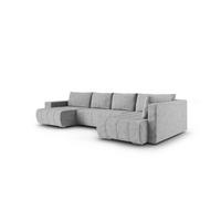 WOHNLANDSCHAFT Armanda - Grau, Holzwerkstoff/Textil (185/83/392cm) - Fun Möbel