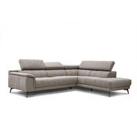 ECKSOFA FIERO 5-Sitzer, taupe - Taupe/Schwarz, Holzwerkstoff/Textil (290/228cm) - Wozimo