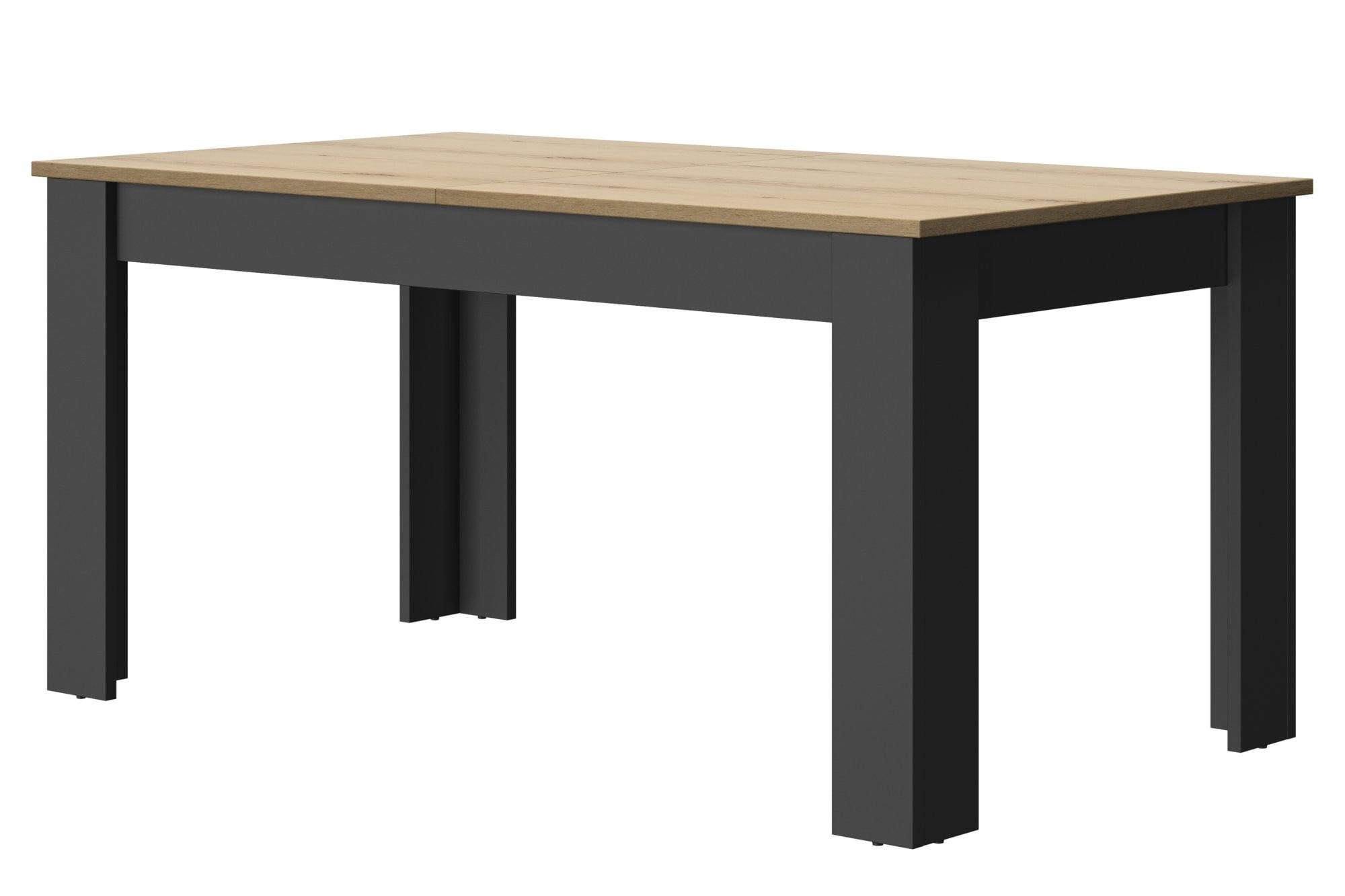 RECHTECKIGER, ausziehbarer Esstisch Manchester - Französische Herstellung - Nussbaumfarben, Holzwerkstoff (20.57/200/77cm) - Calicosy