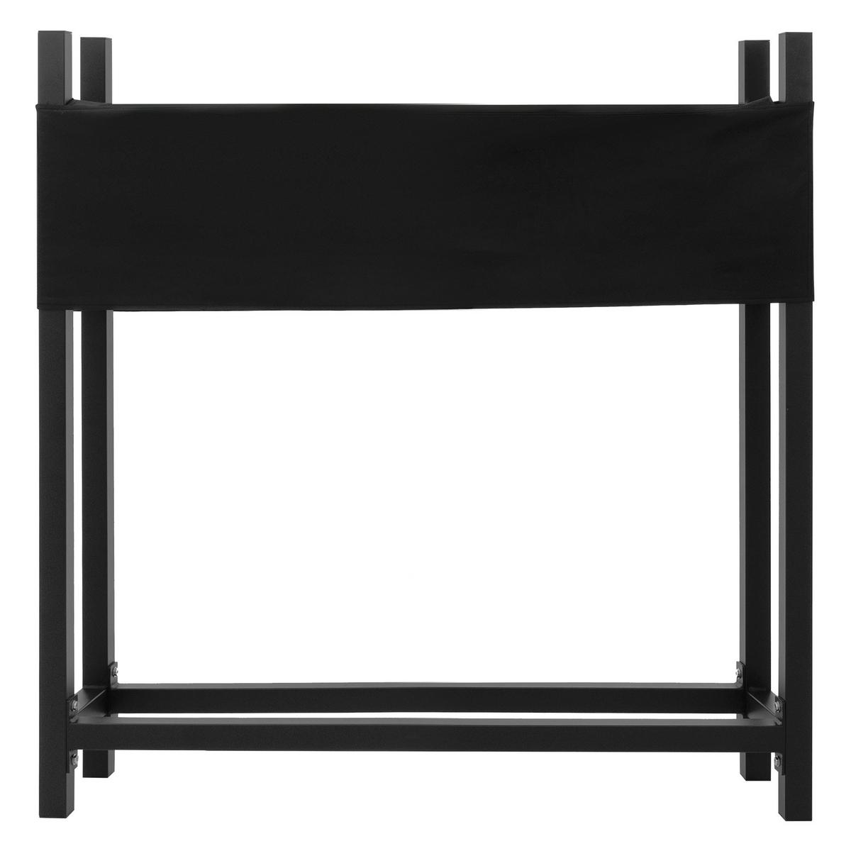 KAMINHOLZREGAL aus Metall 113x25x115 cm Anthrazit mit Abdeckung - Anthrazit, Metall (25/115/113cm) - ML-DESIGN