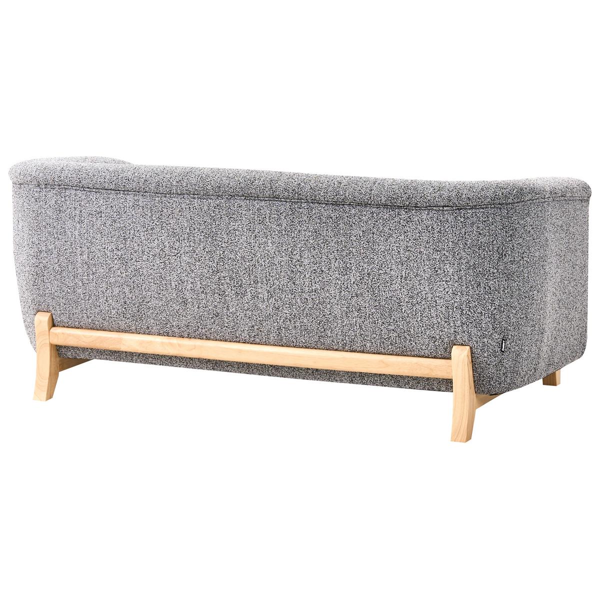 SOFA-SET 5-Sitzer Stoff Dunkelgrau Alnor - Dunkelgrau/Braun, Textil (205/67/85cm) - Beliani