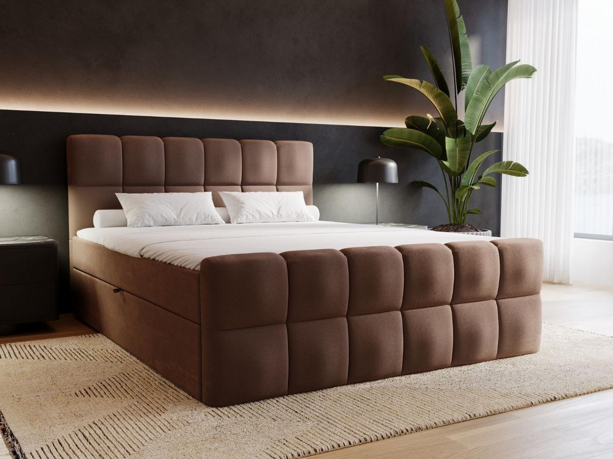 BOXBETT Alicante 140x200 Braun - Braun, Holz/Textil (140/200cm) - Graingold