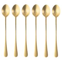LÖFFEL 19 cm (6er-Set) - Goldfarben, Metall - Intirilife