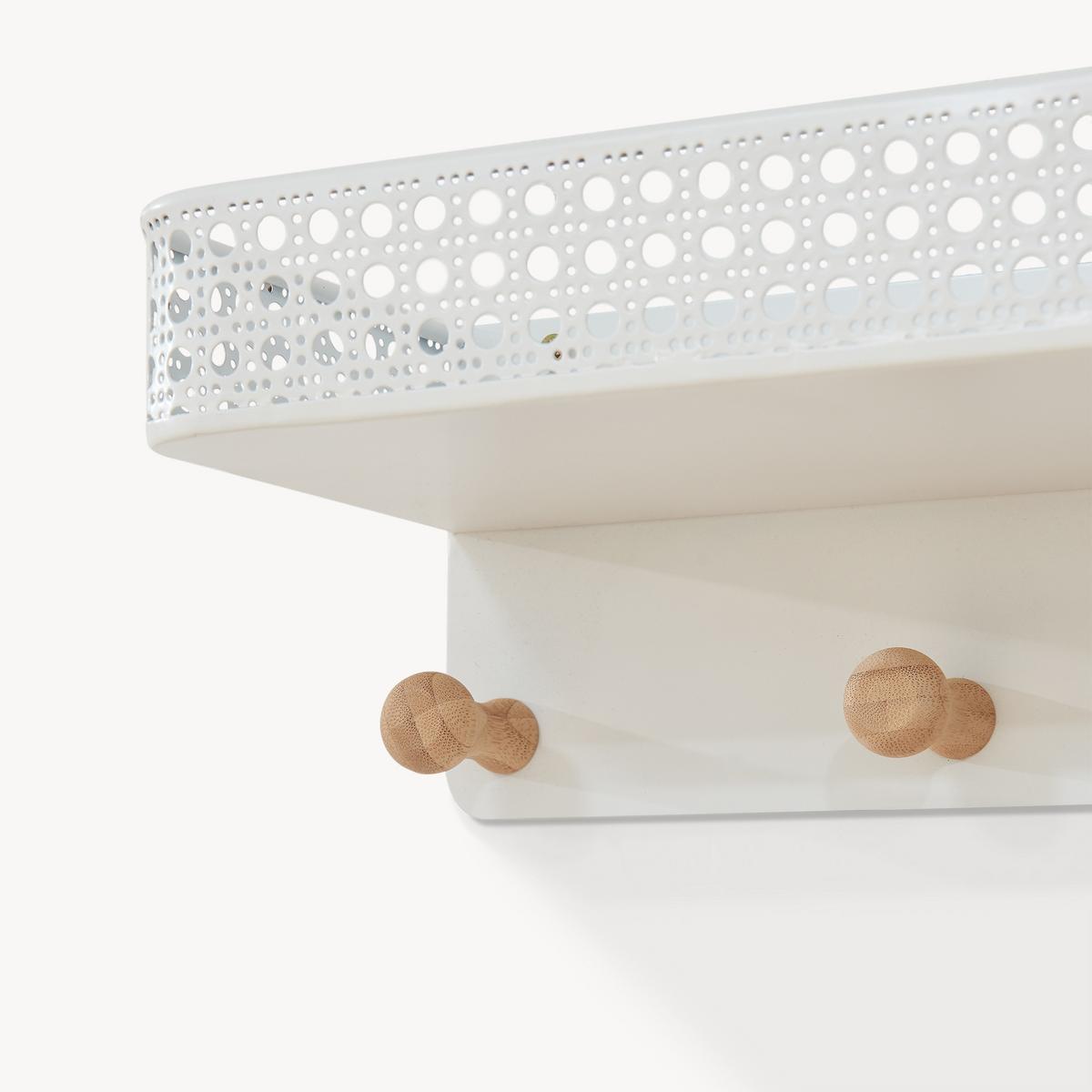 WANDGARDEROBE Jäller - Weiß, Metall (60/12/13.5cm) - [en.casa]