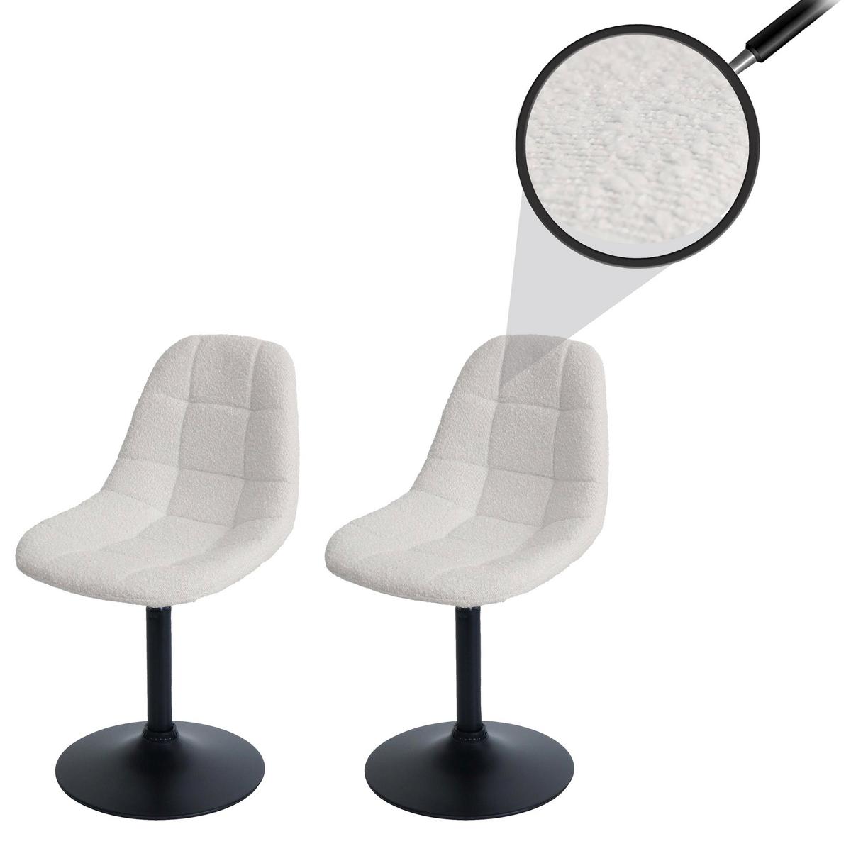 ESSZIMMERSTUHL Cremeweiß 2er-Set - Creme/Weiß, Textil (47/83/43cm) - MCW