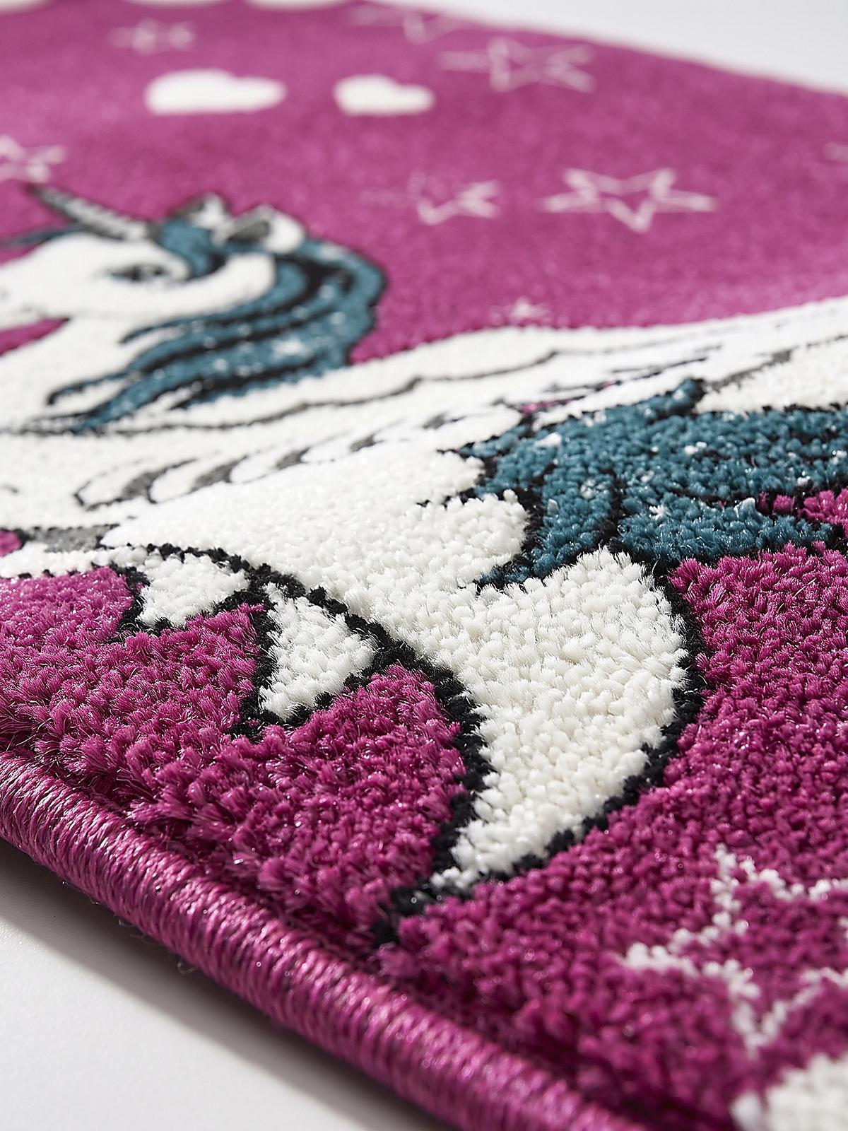 KINDERTEPPICH Kurzflor Sterne CASOLA Polypropylen Fuchsia 120 x 170 cm - Rosa, Textil (120/170cm) - KADIMA DESIGN