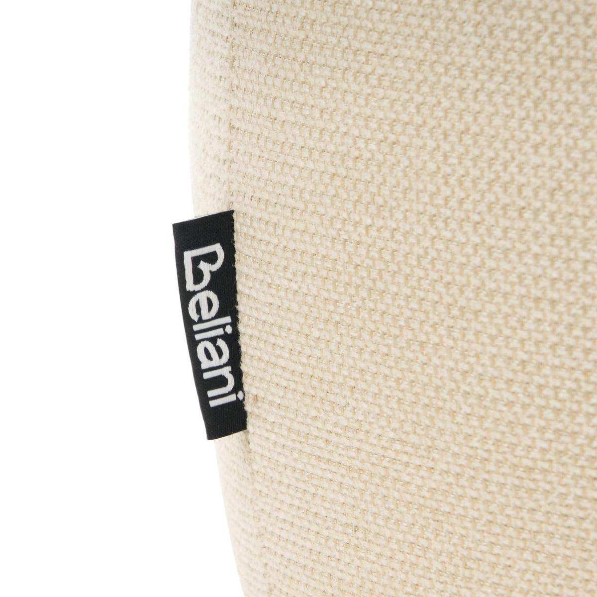 POLSTERBANK Stoff Hellbeige Juno - Beige, Textil (69/38/38cm) - Beliani