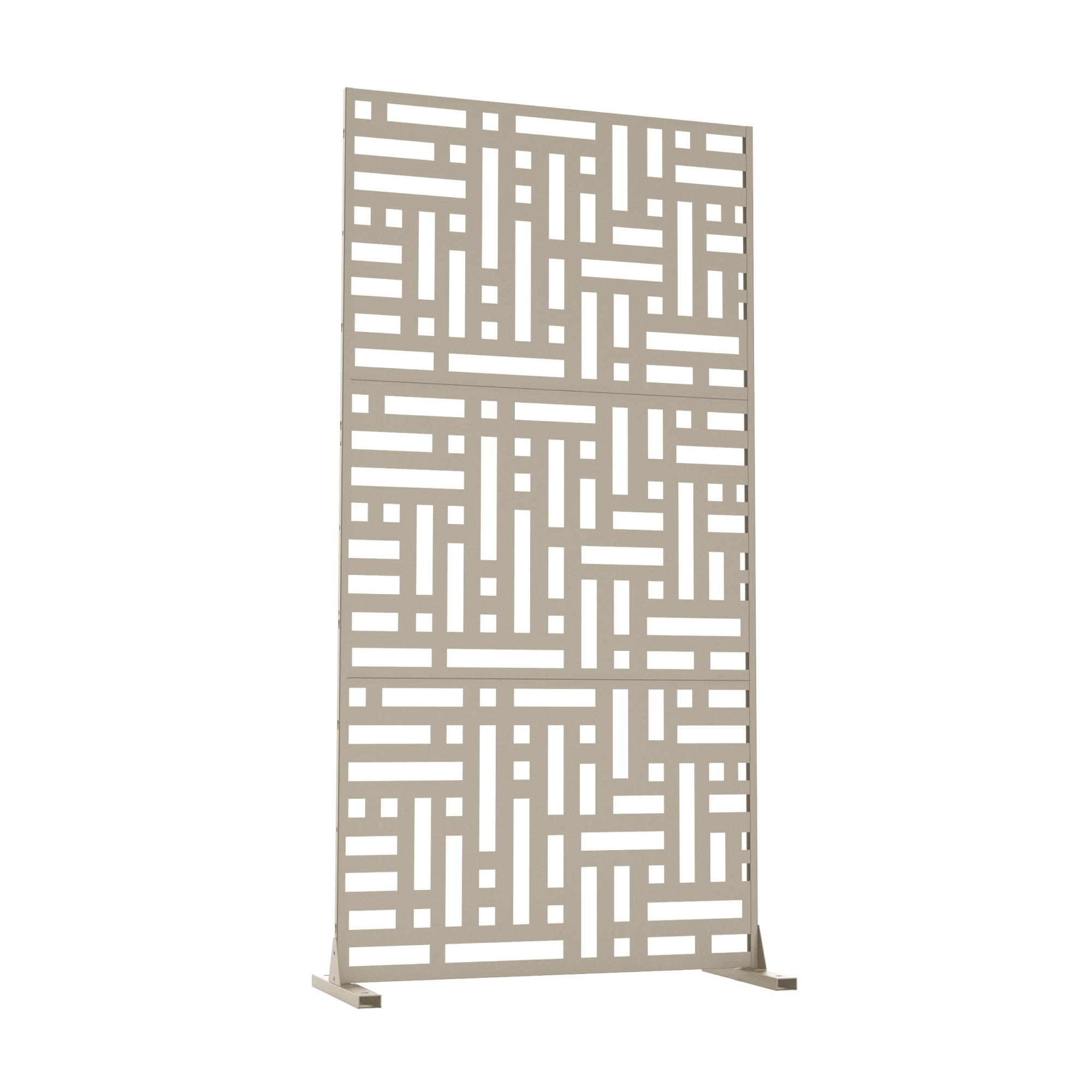 TRENNWAND Bernalda - Beige, Metall (90/180cm) - casa.pro