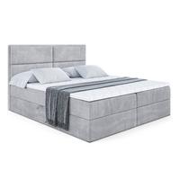 BOXBETT mit Matratze H3 und Lattenrost - AURA - 140x200 Hellgrau - Hellgrau, Holzwerkstoff (140/200cm) - ALTDECOR