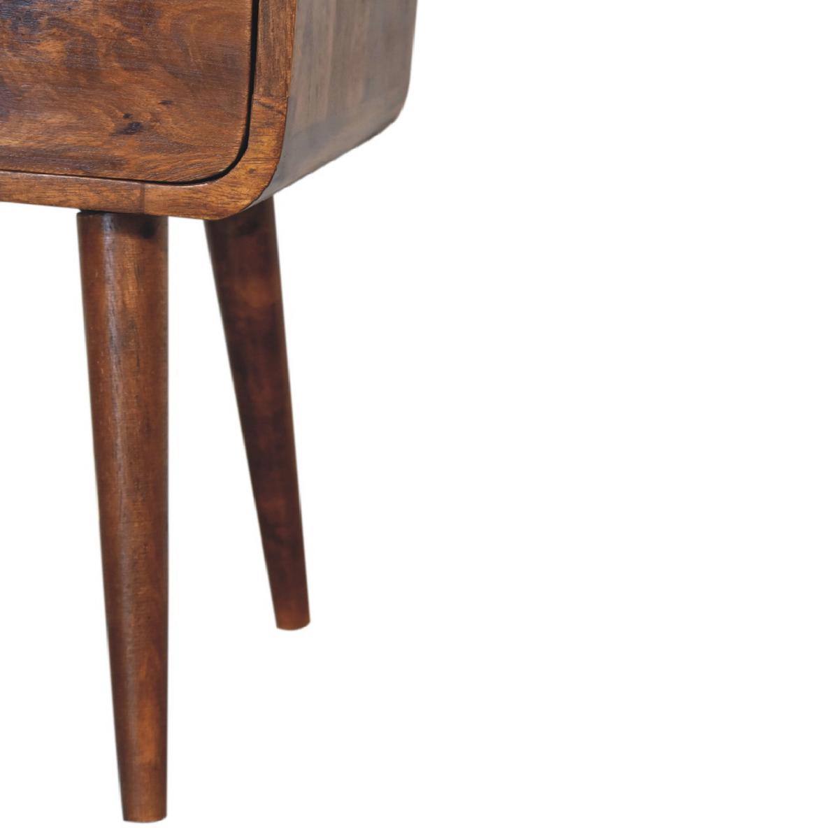 NACHTTISCH mit 1 Schublade, 1 Offener Ablage, Braun - Messingfarben/Braun, Holz/Metall (30/55/30cm) - Artisan Furniture