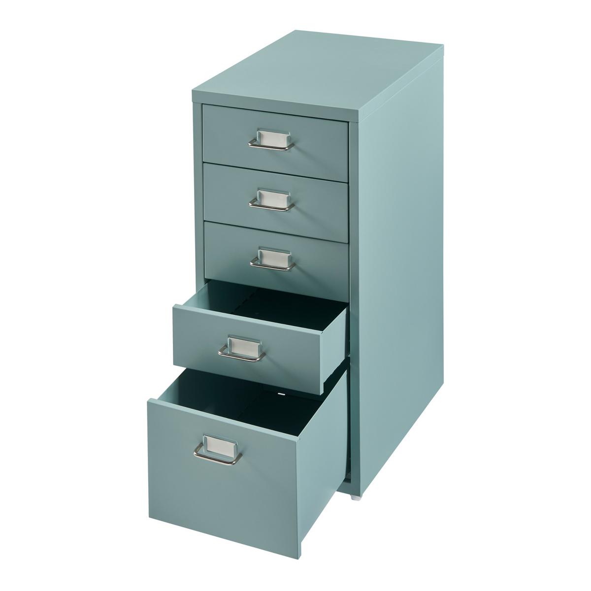 ROLLCONTAINER Kökar - Mintgrün, Metall (28/69/41cm) - [en.casa]