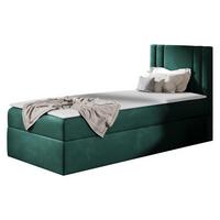 BOXBETT Carmen Mini, Seite zum Öffnen des Bettkastens: Rechts - H3 - Türkis, Holz (100/200cm) - MIRJAN24