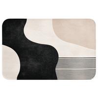 WC-VORLEGER Abstrakt - Japandi - Beige - Modern Toilettenvorleger 60x40 cm - Beige, Textil (60/1cm) - OnlyWow