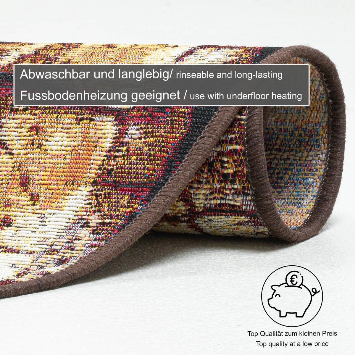 OUTDOORTEPPICH Aurora 130x130 cm - Braun, Textil (130/130cm) - Gino Falcone