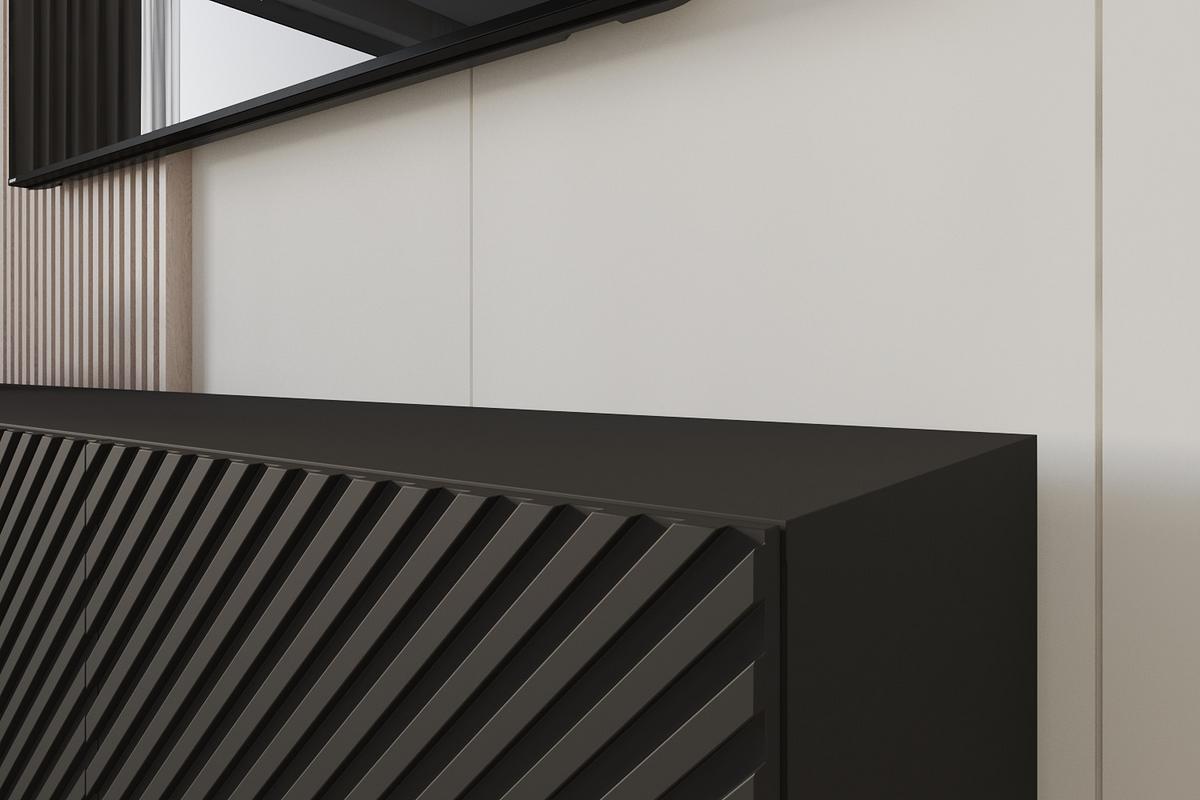 LOWBOARD ZENO-W 2x100x40x40 cm - Schwarz - Schwarz, Holzwerkstoff (200/40/40cm) - ALTDECOR