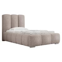 POLSTERBETT Wizko Boucle 90 - Chromfarben/Hellrosa, Holz/Metall (90/200cm) - MIRJAN24
